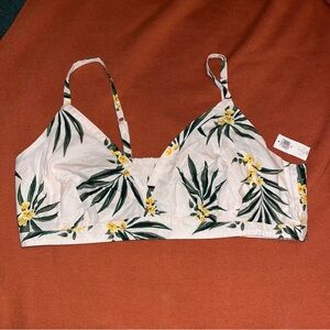 ONLY (Old Navy) Bralet top Tropical flowers floral Print Size XXL